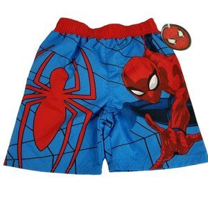 Marvel Spiderman Toddler Boys 2T Swimsuit UPF 50+ Swim Trunks Board Shorts New